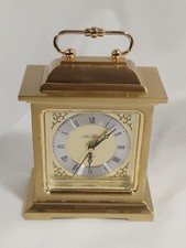 Vintge Seth Thomas Carriage Quartz Alarm Clock #4RE703 Rapture Solid Brass Works