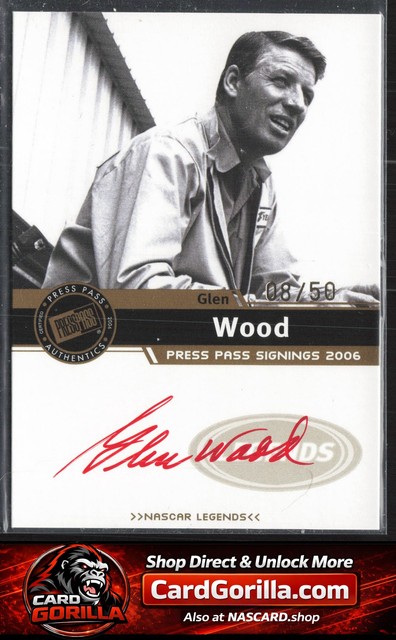 2006 Presseausweis #NNO Glen Wood Signings Gold Red Ink #/50
