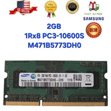 Samsung 2GB 1Rx8 DDR3 Laptop RAM PC3-10600S 1333MHz SO-DIMM M471B5773DH0-CH9