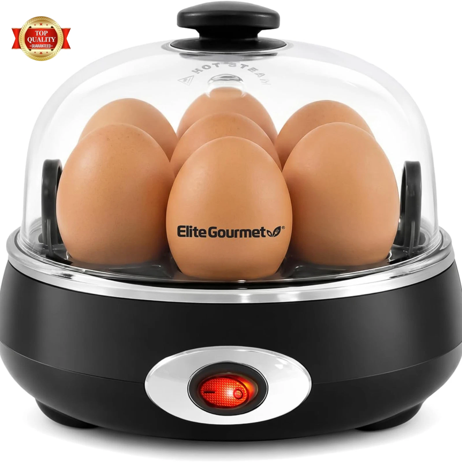 Rapid Egg Cooker, 7 Easy-To-Peel, Hard, Medium, Soft Boiled Eggs, Poacher, Omel