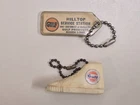 LOT OF 2 VINTAGE GULF OIL KEY CHAINS (HILLTOP SERVICE STATION) w/NR! L@@K!!!