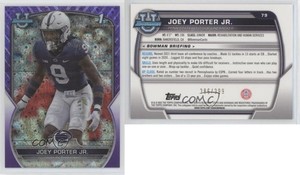 2022 Bowman U Chrome Purple Mini-Diamond Refractor /399 Joey Porter Jr #79