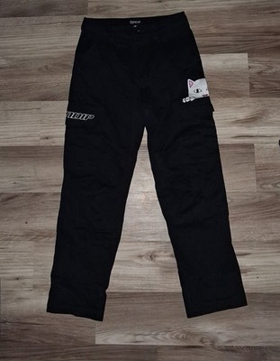 RIPNDIP Adult Size 28 Black Unisex 100% Cotton Embroidered Logo Cargo Pants