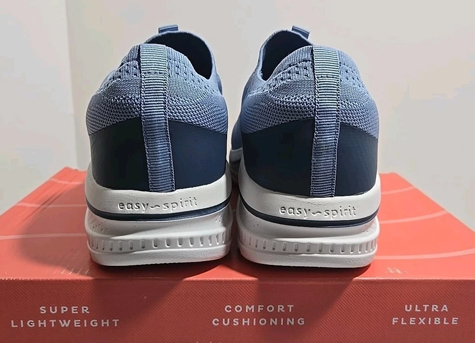 Zapatos para mujer Easy Spirit calcetín PARKS2 azul mediano sin cordones informales tejidos 10W Foto 4 de 4