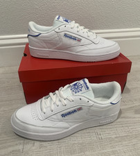Reebok Club C Mens White/Blue Low Top Lace-Up...