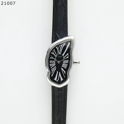 Laphont Melting Watch Large  Analog Japanese Gold or Silver or Silver Black