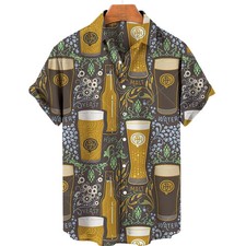 Beer Ingredients Craft Brew Hawaiian Shirt Funny Drinking Party Shirt