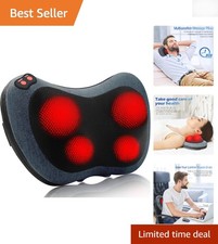 Deep Tissue Electric Massager Pillow - Bi-Directional Relief for All Ages
