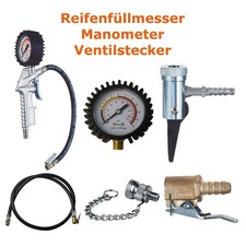 Handreifenfüllmesser Druckluft-Kompressor Ventilstecker Manometer Druckprüfer