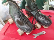 Vintage Roller Skates Hyde Chicago Wooden Wheels # 5
