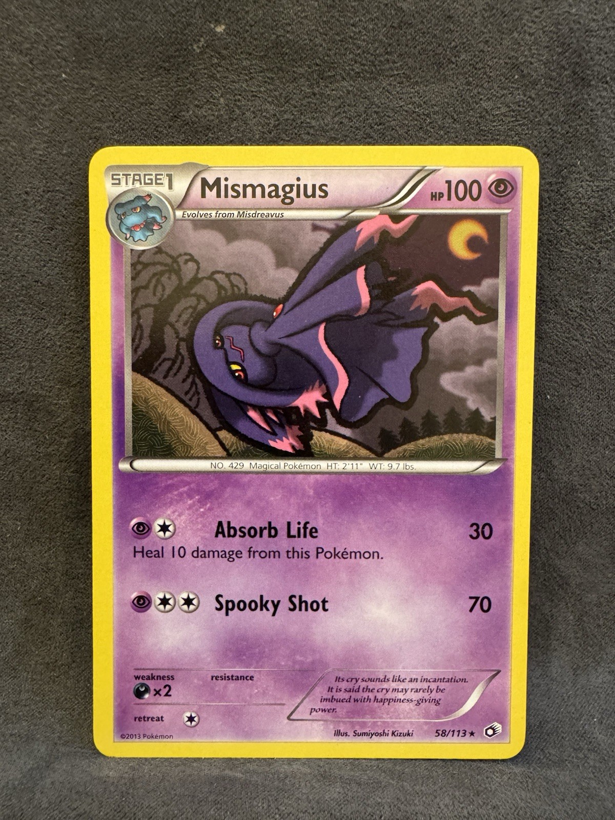 Mismagius 58/113 Legendary Treasures Regular Pokemon TCG Lightly Played