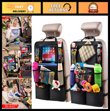 Backseat Car Organizer with Touch Screen Tablet Holder  9 Storage Pockets - 2 P