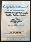 2025-26 Topps Midnight Adou Thiero #SMR-AT Stroke of Auto Rookies RC Lakers