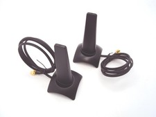 Lot of 2 Unused WNC Universal Desktop Compact Dual WiFi Antenna 36" Cable SMA