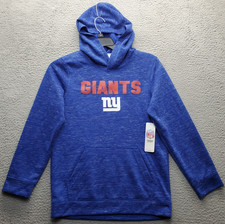 NFL New York Giants Team Apparel Football Hoodie Youth XL Blue Heather Pullover