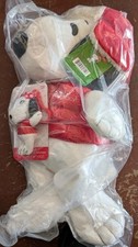 Peanuts Macys 2015 SNOOPY 18" Plush Stuffed Animal Red Puffer Vest W/Key Chain