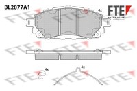 FTE BremsbeläGe Bremsbelagsatz Vorderachse FüR Toyota Hilux Viii Pick-Up GUN1_
