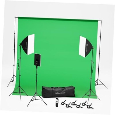 VK40 Professional Photography Lighting Kit with 9.8x9.8ft Green Backdrop VK40-2
