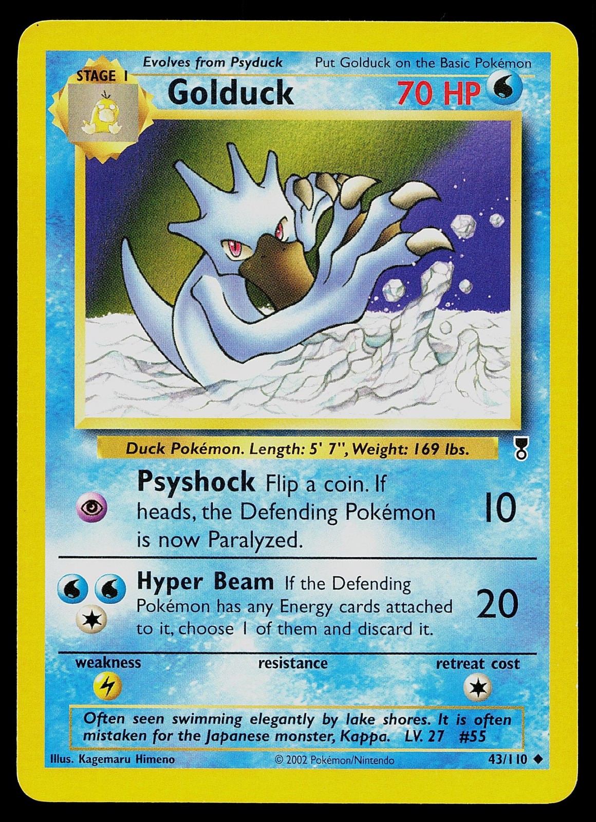 Pokemon Card Legendary Collection Golduck 43/110 Uncommon
