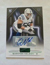 2018 Panini Playbook QUENTON NELSON Auto RC #138-Serial #1/25 ebay 1/1 HOF