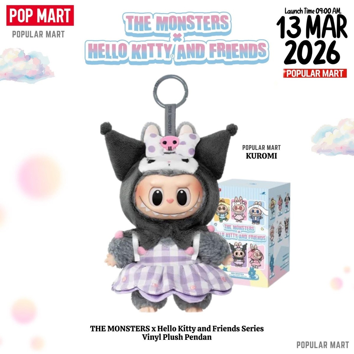 Authentic Popmart Labubu Monsters Sanrio Characters Series Vinyl