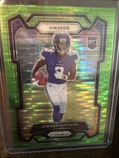 2023 Panini Prizm - Rookies Jordan Addison #368 Neon Green Pulsar Prizm (RC)