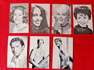 Vintage Exhibit Cards, Singers & Actors - Gore Baez Provine Gorme Burton McClure