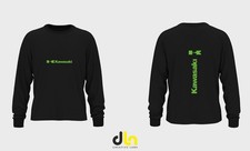 FELPA girocollo  TRIBUTO KAWASAKI nera bianca  xs s m l xl 2xl 3xl