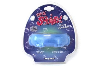 Tuff Lil' Squirtz Homz Brainwash Soap Dish Kids Bath Fun NEW 5'' Blue