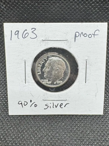 1963 US Roosevelt Proof Silver Dime 10c Gem Proof! ** No Reserve**