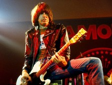 Ramones American punk rock band USA Johnny Ramone on stage in Berl- Old Photo 1