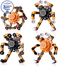 Transformable Halloween Fidget Spinners for Kids  Adults 4 Pack Stress Relief