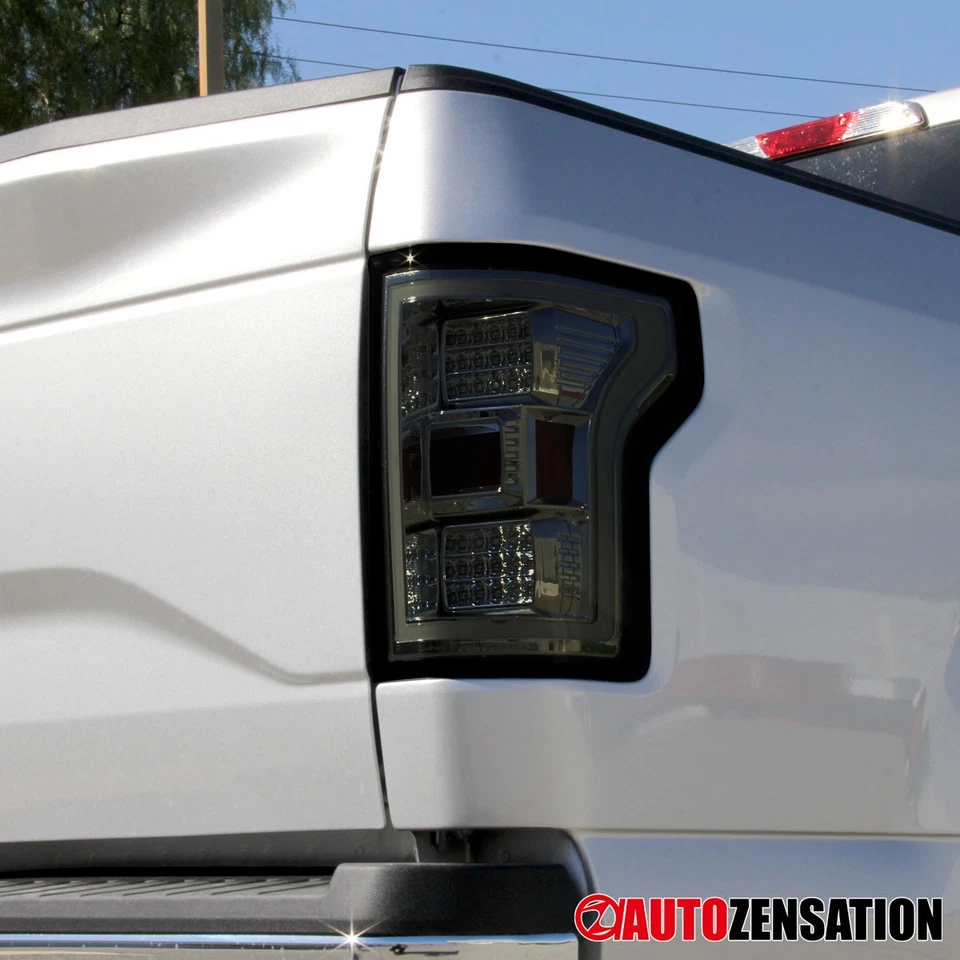 Fit 2015-2017 Ford F150 Smoke Full LED Tail Lights Rear Brake Lamps Left+Right Foto 3 de 4