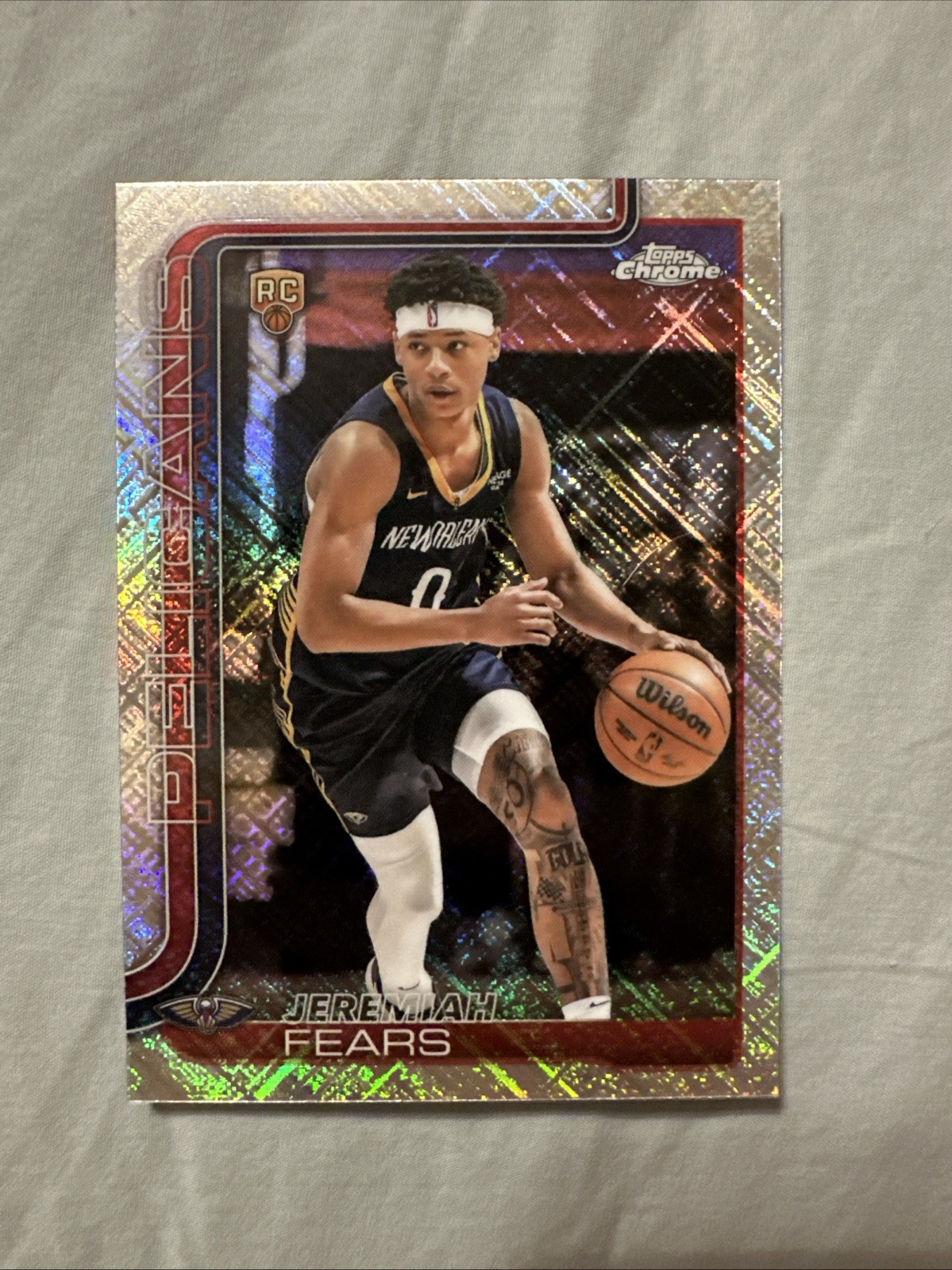 2025-26 Topps Chrome Basketball Jeremiah Fears #257 Skylight Refractor Fanatics