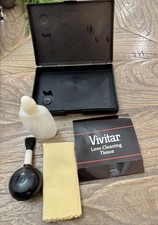 Vivitar Vintage Camera Lens Cleaning Kit Blower Brush Fluid Tissue Case