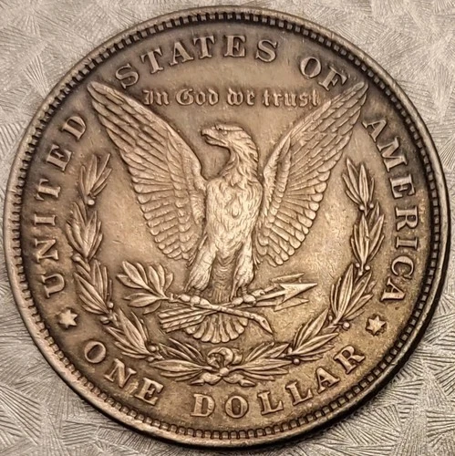 1878 8 TF Morgan Silver Dollar - Looks AU/UNC - TONED BETTER DATE!