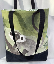 Shoulder bag Shopping bag Villa Nova Monkey tree Fabric Handmade in Cheshire