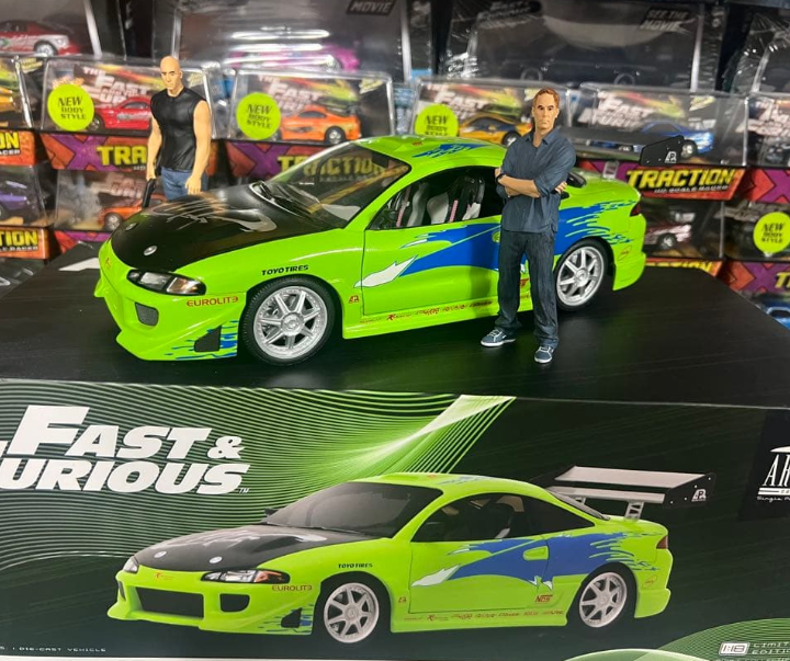 Greenlight Fast & Furious Mitsubishi Eclipse 1/18 Model Car Used