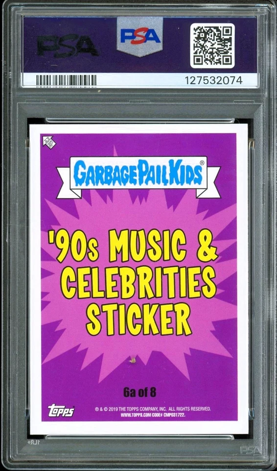 2019 Garbage Pail Kids We Hate 90's 6a Doug 2Pac Thug Life PURPLE POP 1 PSA 10 - Image 2 of 2