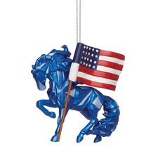Wild Blue Remembering 9/11 Trail Of Painted Ponies Hanging Ornament 6009161