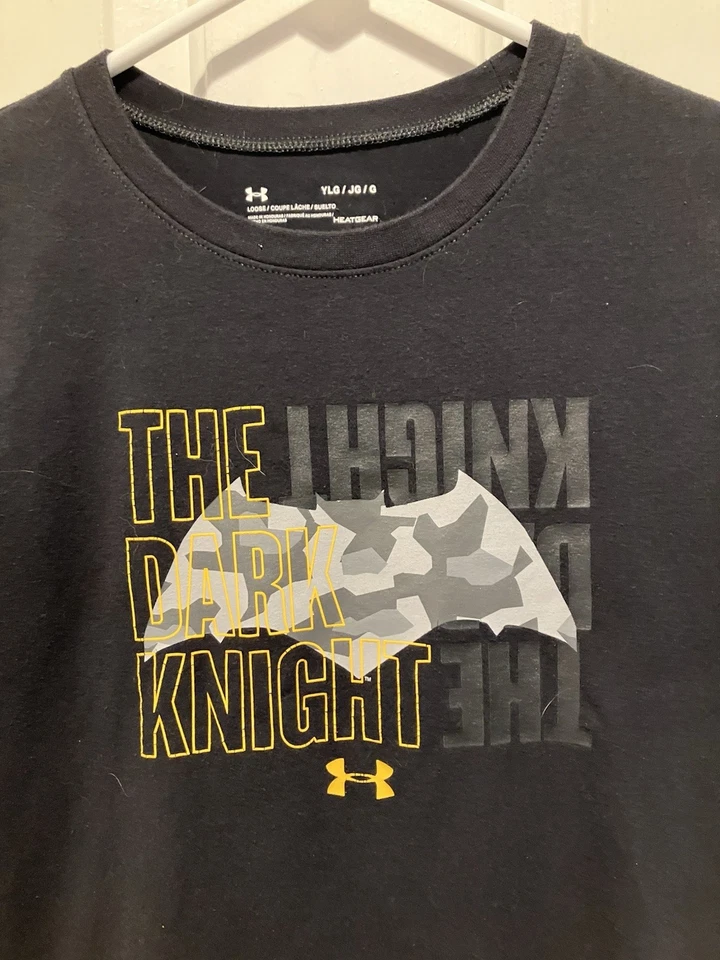 UNDER ARMOUR YOUTH BATMAN THE DARK KNIGHT T-SHIRT UA HEATGEAR TEE GOTHAM Large - Image 3 of 4
