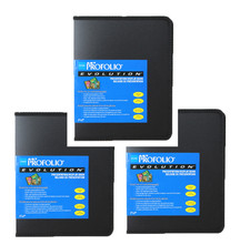 Set of 3 Itoya Art Portfolio Evolution 5x7" Photo Album 24 Pockets Black
