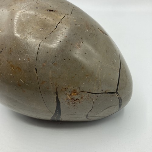Septarian Knötchen Drachenei Stein Geode mit schwarzen Druzy Kristallen 4+ Pfund 6" x 4" - Bild 8 von 24