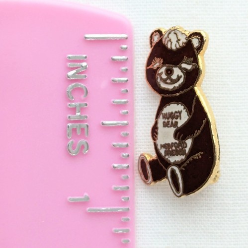 Huggy Bear Brooch Lapel Tie Pin Medford Oregon Animal Vintage Jewelry Gift - Picture 4 of 4