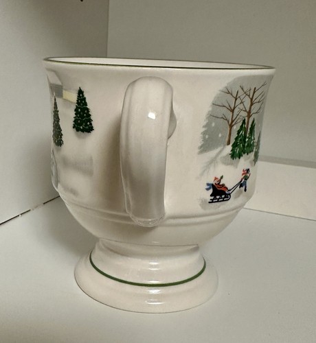 Rare SANGO "SILENT NIGHT" Christmas Footed Coffee/Tea/Eggnog Cups - Picture 5 of 7