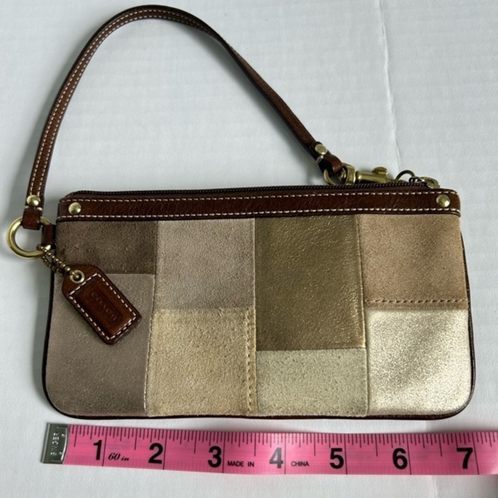 Coach Patchwork Leather/Suede Wristlet - image 7