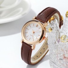 1pc Of Fashion Small Dial Women Watches Casual Leather Band Quartz Watch