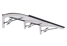 Auvent de bois porte DIY entrée Abri banne entrée polycarbonate LEGNO FOGLIA MIX