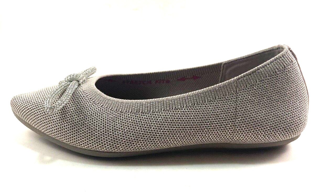 Skechers 158613 Embellished Memory Foam Slip On Flat Shoe