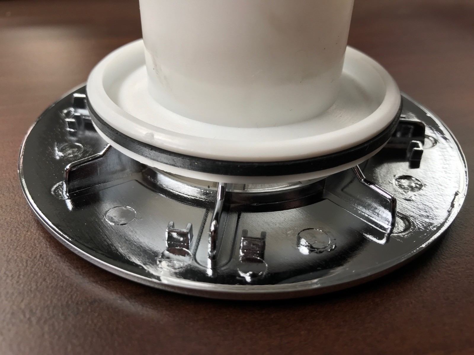 Chrome Cap Cover for 90mm Shower Tray Wastes Fast Flow 115mm (5 Hole